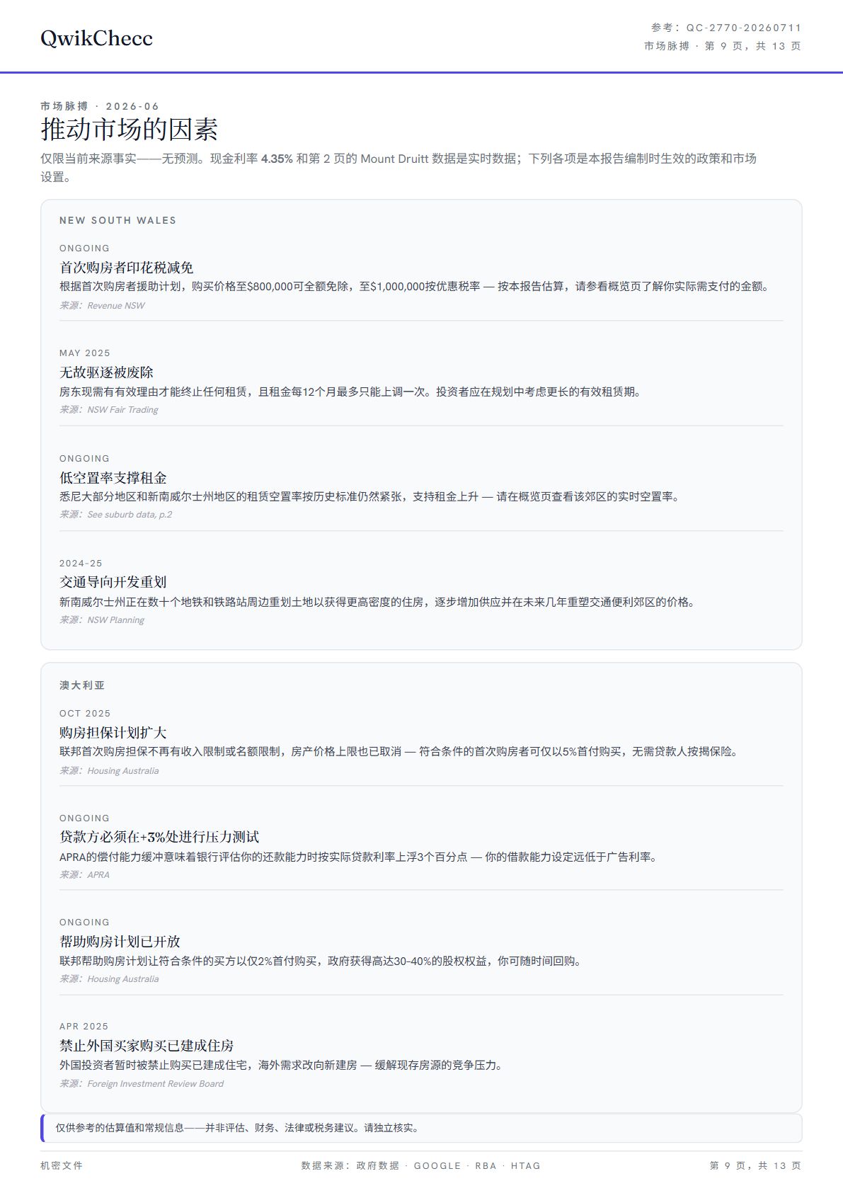 样本 · 中文 / Sample · 中文 — QwikChecc property report page 9